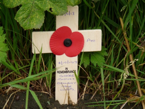 12 Cross of remembrance for a fallen tank soldier